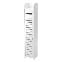 Estante Organizador de Baño Slim   Mueble Torre Blanco 3 Compartimentos