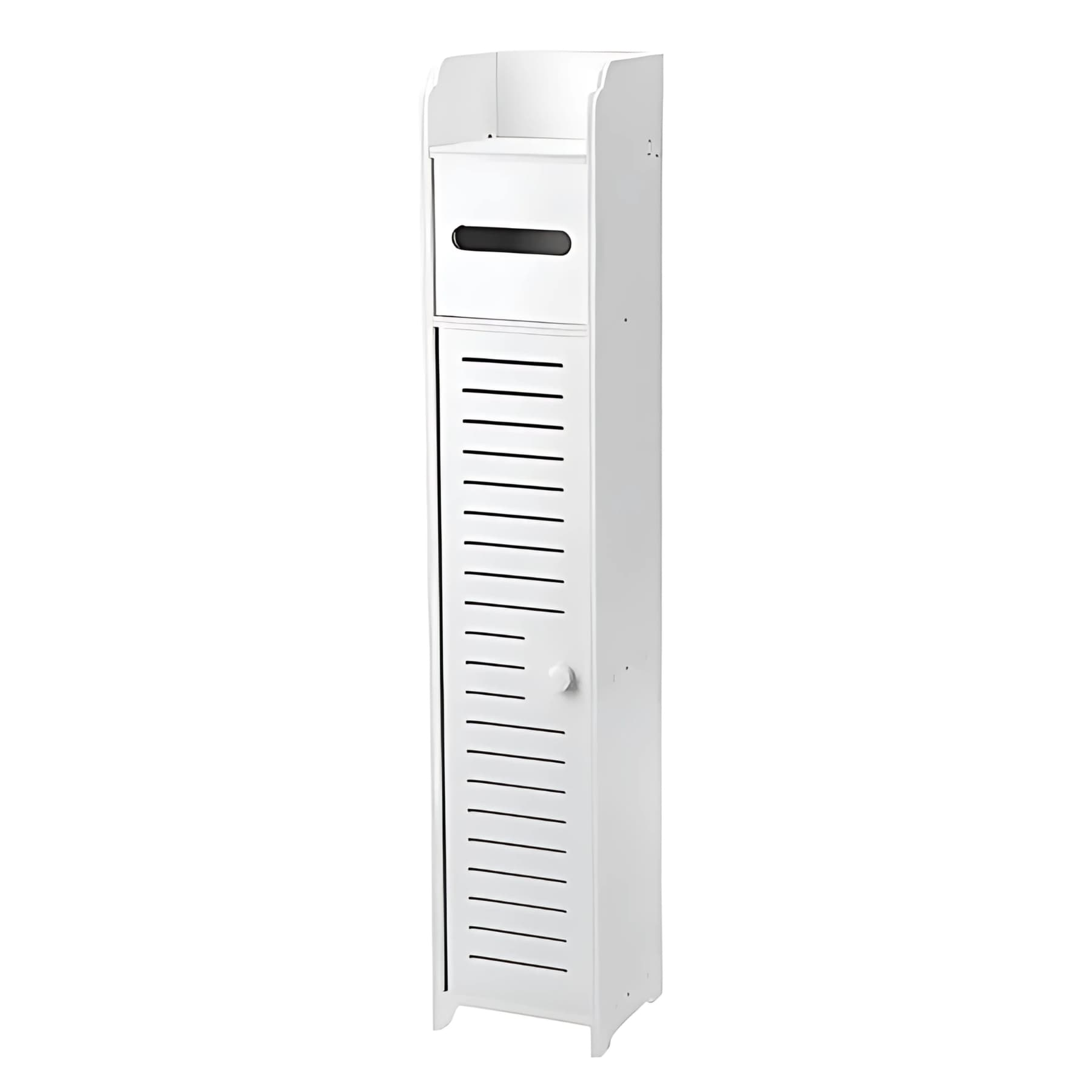 Estante Organizador de Baño Slim | Mueble Torre Blanco 3 Compartimentos