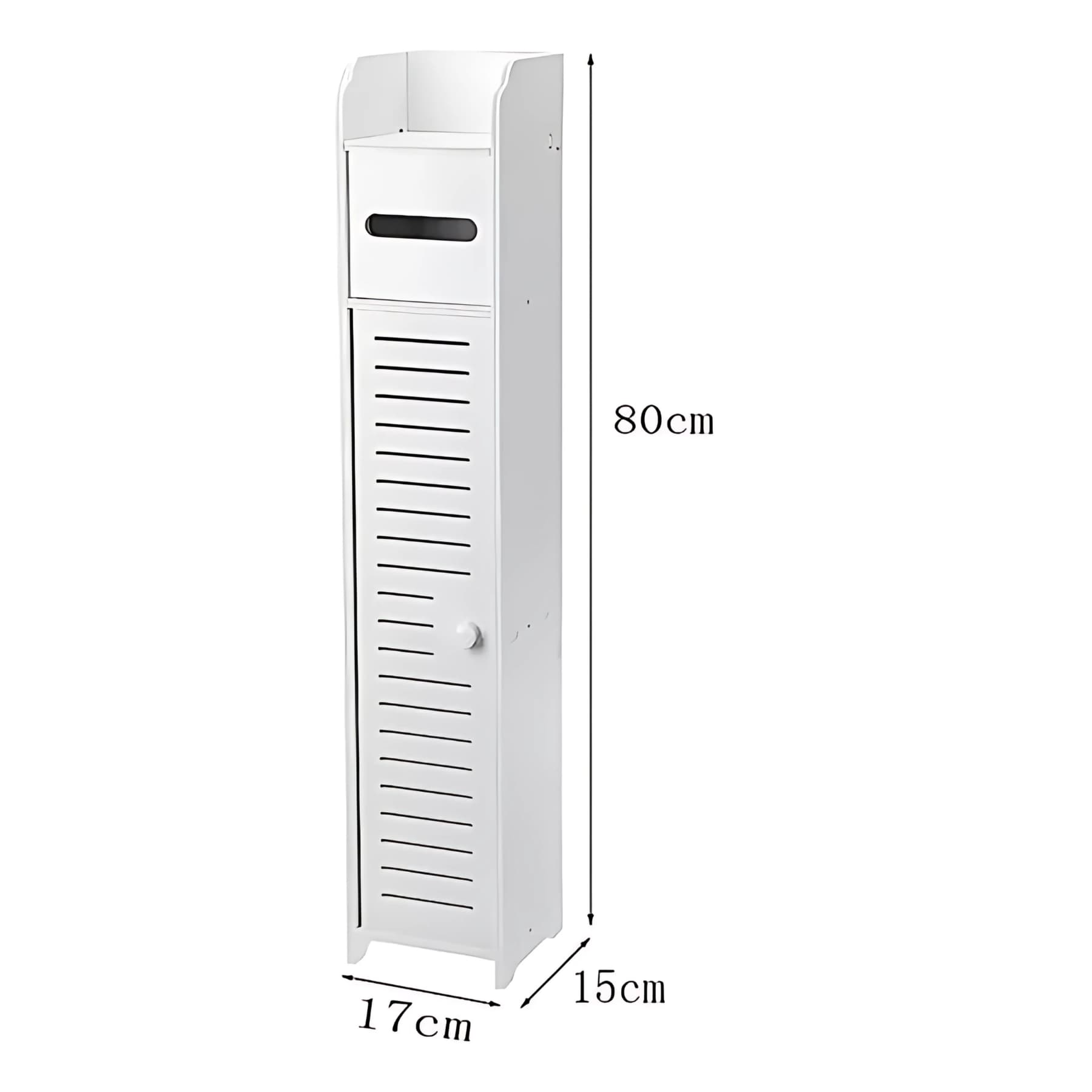 Estante Organizador de Baño Slim | Mueble Torre Blanco 3 Compartimentos