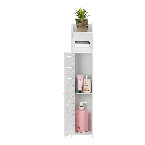 Estante Organizador de Baño Slim   Mueble Torre Blanco 3 Compartimentos