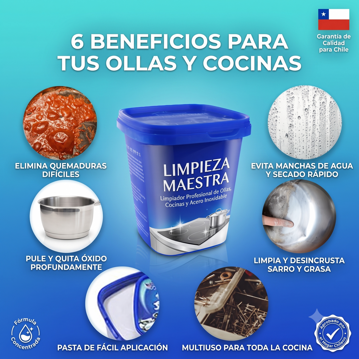 Pasta Mágica Restauradora  Limpieza Profunda para Ollas y Hornos