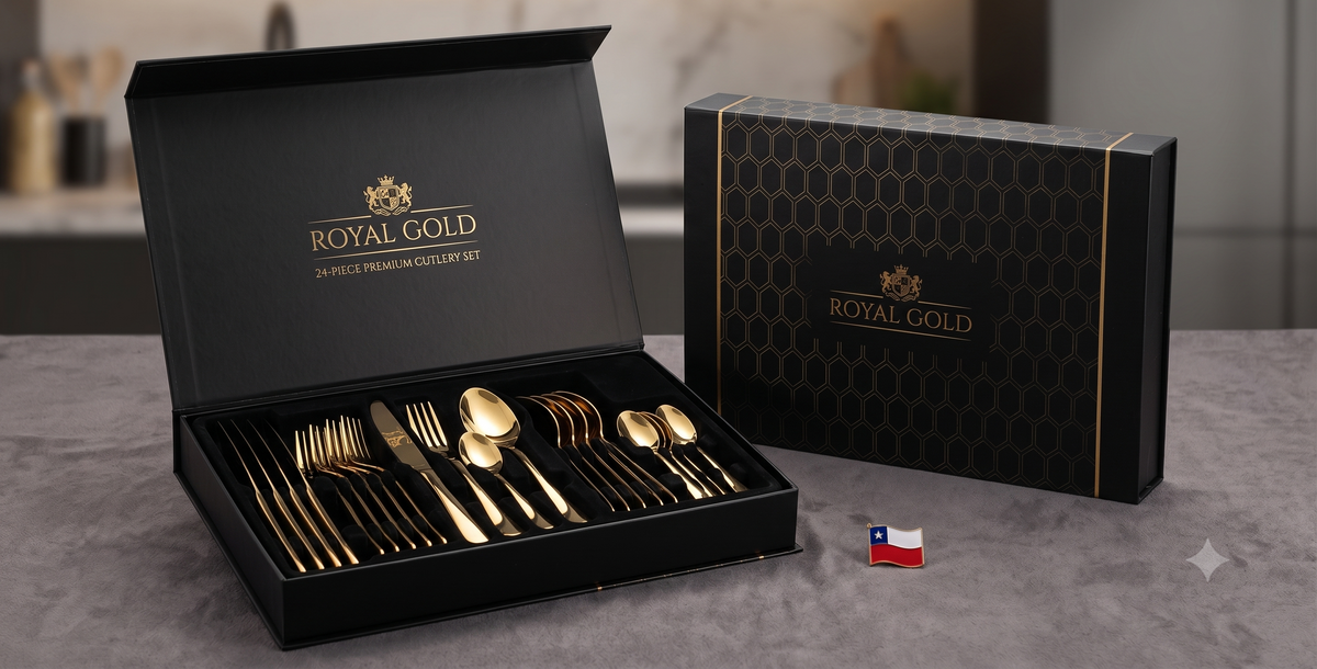 Set de Cuchillería Premium Royal Gold